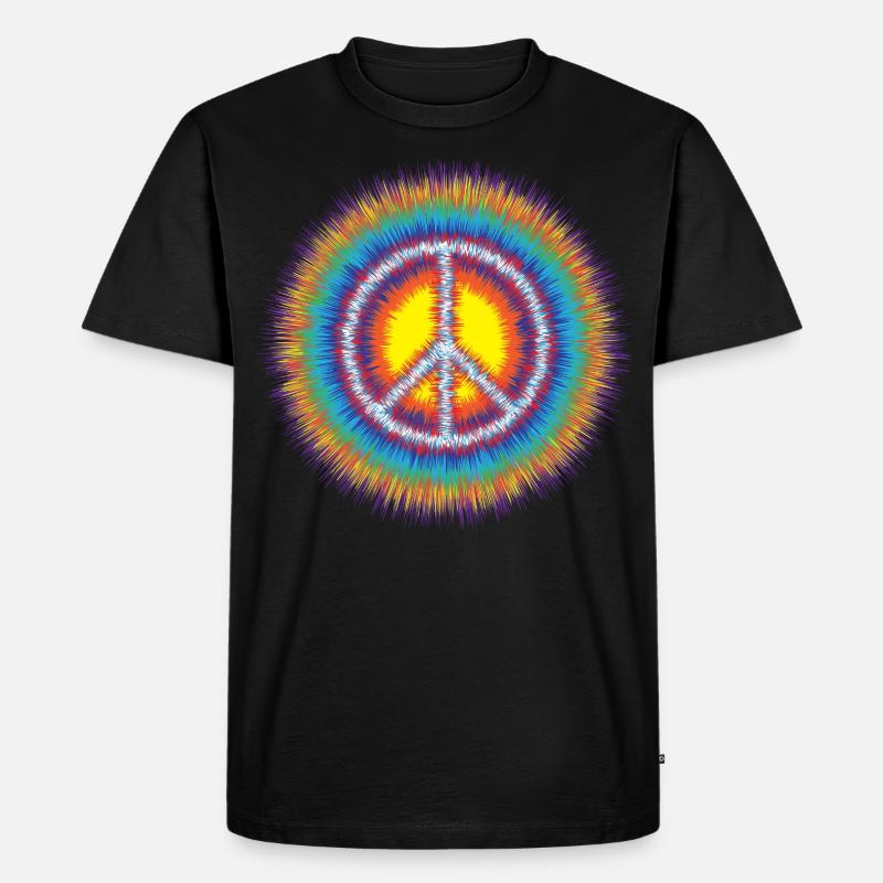 Peace - Männer Premium Bio T-Shirt - Schwarz