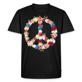 signe de la paix - T-shirt Premium bio Homme - noir - Devant - Nico (187cm)