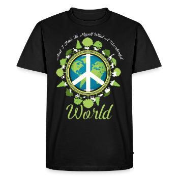 Nature de la paix - T-shirt Premium bio Homme - noir - Devant - Nico (187cm)