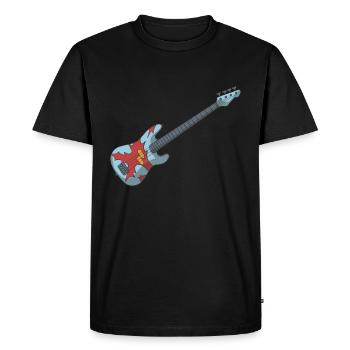 Bass guitar electric bass - Men's Premium Organic T-Shirt - black - Front - Nico (187cm)