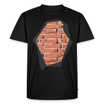 Costume de brique Mardi Gras Mur de carnaval drôle - T-shirt Premium bio Homme - noir - Devant - Nico (187cm)