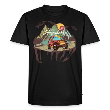 Fête des pères 4x4 - T-shirt Premium bio Homme - noir - Devant - Nico (187cm)