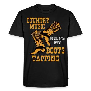 Danse en ligne, bottes de danse en ligne - T-shirt Premium bio Homme - noir - Devant - Nico (187cm)