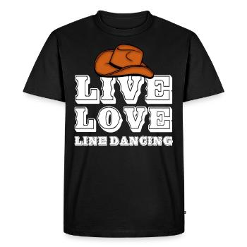 Danse en ligne, musique en ligne - T-shirt Premium bio Homme - noir - Devant - Nico (187cm)