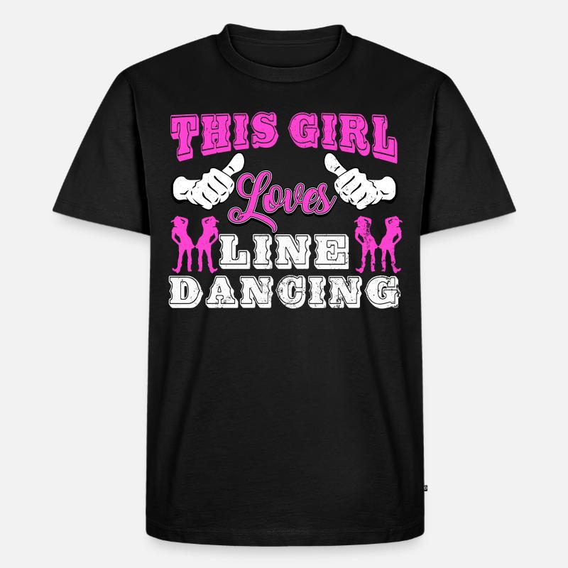 Linedance, Line dancing Linedancer - Männer Premium Bio T-Shirt - Schwarz