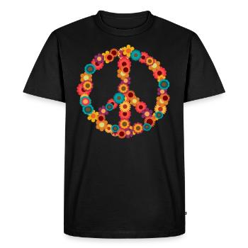 Peace - Men's Premium Organic T-Shirt - black - Front - Nico (187cm)
