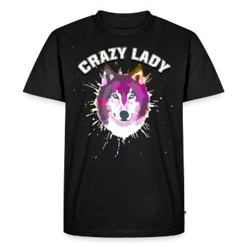 Crazy wolfs lady - T-shirt Premium bio Homme - noir - Devant - Nico (187cm)