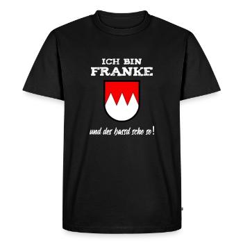 Franke Und Des Bassd Scho So - Männer Premium Bio T-Shirt - Schwarz - Vorne - Nico (187cm)