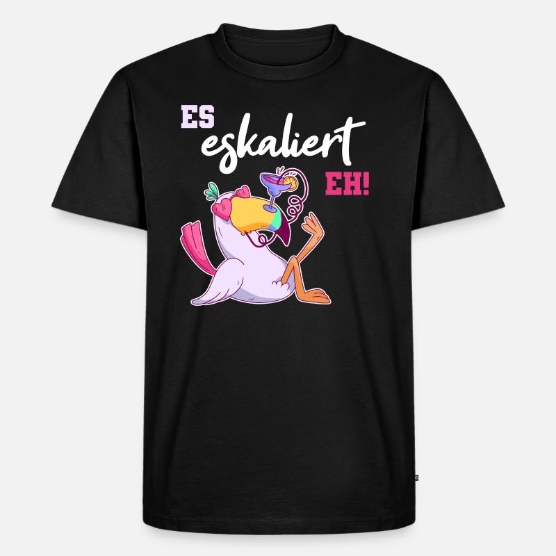 Es Eskaliert Eh - Männer Premium Bio T-Shirt - Schwarz