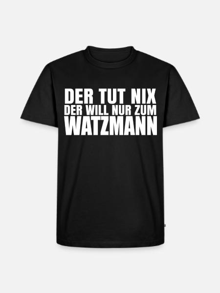 Watzmann Berg - Männer Premium Bio T-Shirt - Schwarz