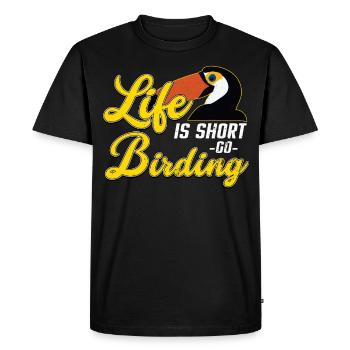 Bird Watching, Bird Watching Gift - Men's Premium Organic T-Shirt - black - Front - Nico (187cm)