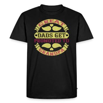 Père grand-père disant - T-shirt Premium bio Homme - noir - Devant - Nico (187cm)