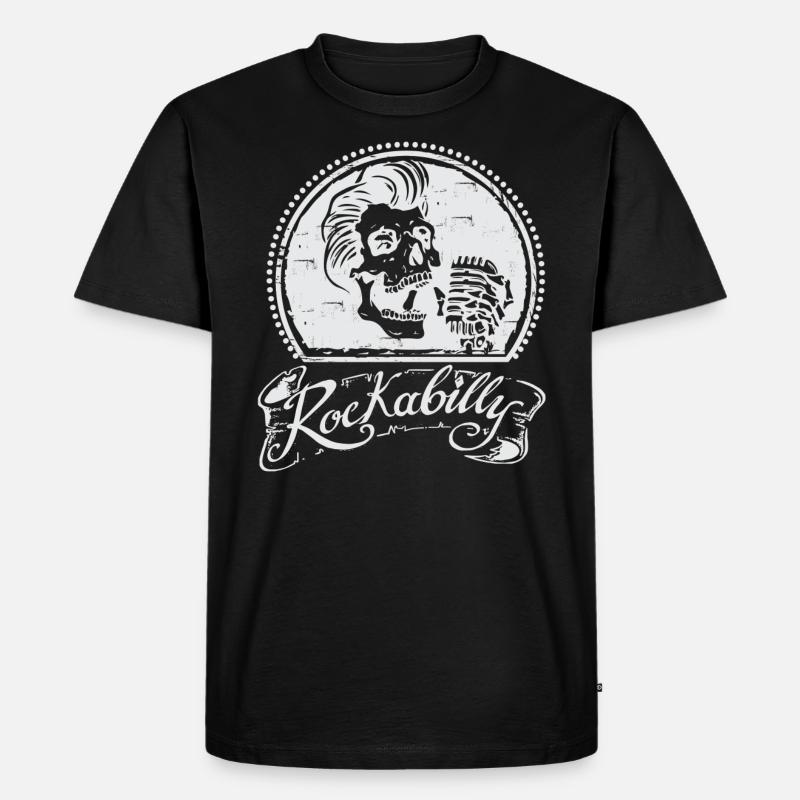 Rockabilly - Männer Premium Bio T-Shirt - Schwarz