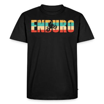 Enduro - T-shirt Premium bio Homme - noir - Devant - Nico (187cm)