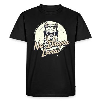 Pas de drame, lama! - T-shirt Premium bio Homme - noir - Devant - Nico (187cm)