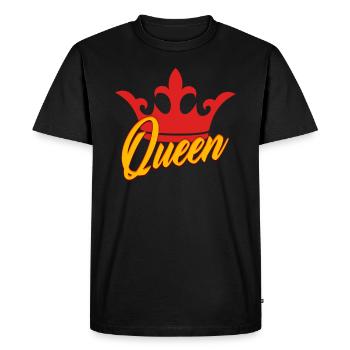 Reine de la Couronne - T-shirt Premium bio Homme - noir - Devant - Nico (187cm)