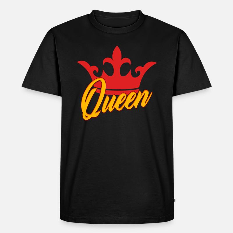 Crown Queen - Männer Premium Bio T-Shirt - Schwarz