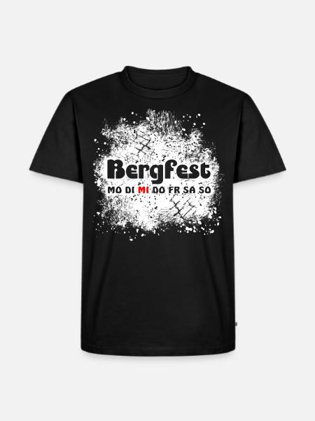 Bergfest Mittwoch Halbzeit Hälfte - Männer Premium Bio T-Shirt - Schwarz