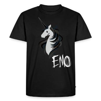 Emo Gothique Anime Unicorn Punk Mcr - T-shirt Premium bio Homme - noir - Devant - Nico (187cm)