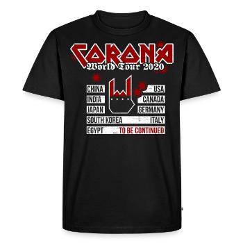 Corona World Tour 2020 - Metal Version - Men's Premium Organic T-Shirt - black - Front - Nico (187cm)