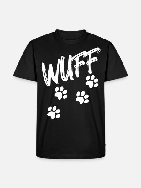 Hunde Wuff - Männer Premium Bio T-Shirt - Schwarz