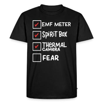 GHOST HUNTING / PARANORMAL INVESTIGATOR: EMF Meter - Men's Premium Organic T-Shirt - black - Front - Nico (187cm)