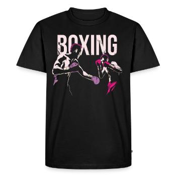 Boxe, boxe, boxe, boxeur, maillot de combat - T-shirt Premium bio Homme - noir - Devant - Nico (187cm)
