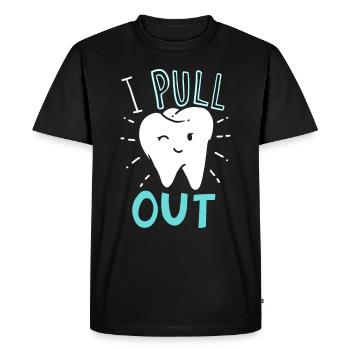 Je me retire - drôle dentiste hygiéniste dentaire - T-shirt Premium bio Homme - noir - Devant - Nico (187cm)