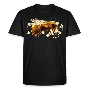 Honeybee, Bee Hummel Beekeeper Hardworking Bee - Men's Premium Organic T-Shirt - black - Front - Nico (187cm)