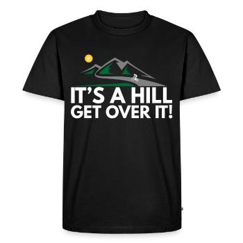 C’est une colline - Drôle de cyclisme - T-shirt Premium bio Homme - noir - Devant - Nico (187cm)