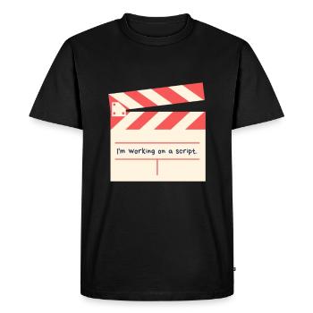 I'm Working On A Script - Men's Premium Organic T-Shirt - black - Front - Nico (187cm)
