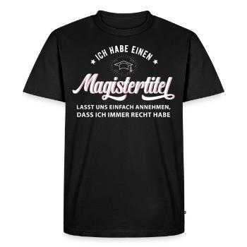 Magister chapeau Proverbe Sponsion Diplôme de maîtrise - T-shirt Premium bio Homme - noir - Devant - Nico (187cm)