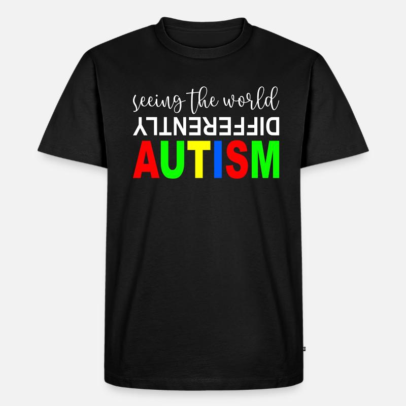 Autist, Autismus - Männer Premium Bio T-Shirt - Schwarz