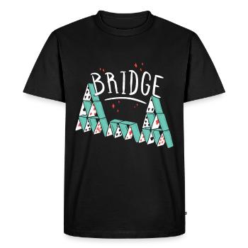 T-shirt Bridge Bridge - T-shirt Premium bio Homme - noir - Devant - Nico (187cm)