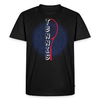 Tennis tennis raquettes - T-shirt Premium bio Homme - noir - Devant - Nico (187cm)