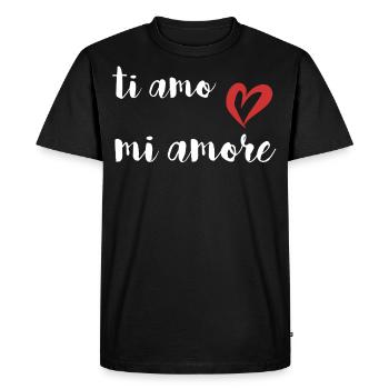 ti amo mi amore sarah - T-shirt Premium bio Homme - noir - Devant - Nico (187cm)