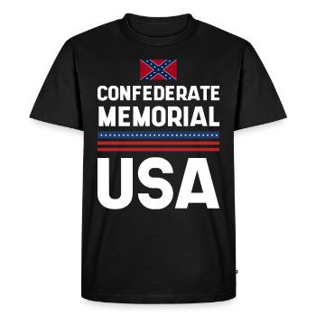 Journée commémorative confédérée aux États-Unis - T-shirt Premium bio Homme - noir - Devant - Nico (187cm)