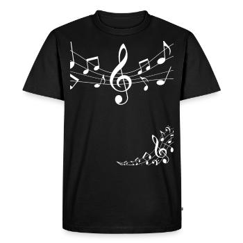Notes de musique - T-shirt Premium bio Homme - noir - Devant - Nico (187cm)