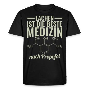 Sarkasmus Propofol Strukturformel - Männer Premium Bio T-Shirt - Schwarz - Vorne - Nico (187cm)