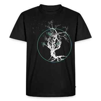 Vegvisir Futhark Runen, Symbole Viking - T-shirt Premium bio Homme - noir - Devant - Nico (187cm)