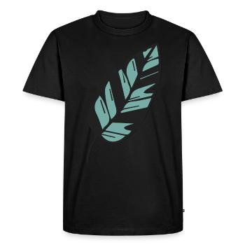 Silver fern New Zealand Maori - Men's Premium Organic T-Shirt - black - Front - Nico (187cm)