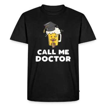 Cadeau pour la thèse de doctorat - T-shirt Premium bio Homme - noir - Devant - Nico (187cm)