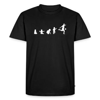 Ballon de soccer bébé Evolution I idée cadeau drôle - T-shirt Premium bio Homme - noir - Devant - Nico (187cm)