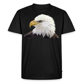 Bald eagle - Men's Premium Organic T-Shirt - black - Front - Nico (187cm)