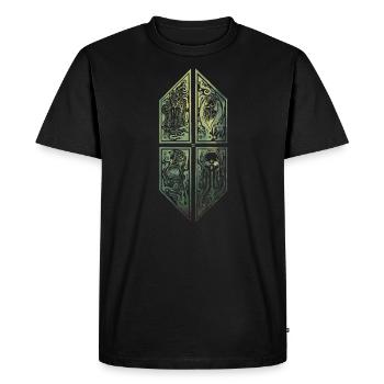 Forêt de nuage d'ornement Cthulhu - T-shirt Premium bio Homme - noir - Devant - Nico (187cm)