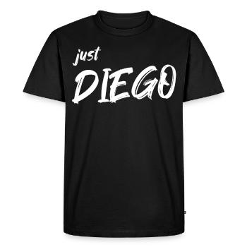 Nom de Diego - T-shirt Premium bio Homme - noir - Devant - Nico (187cm)