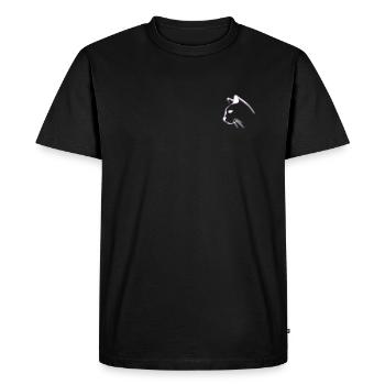 Chat | Logo - T-shirt Premium bio Homme - noir - Devant - Nico (187cm)