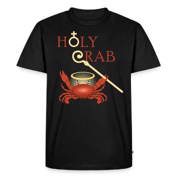 Funny Holy Crab: Holy Crab - T-shirt Premium bio Homme - noir - Devant - Nico (187cm)