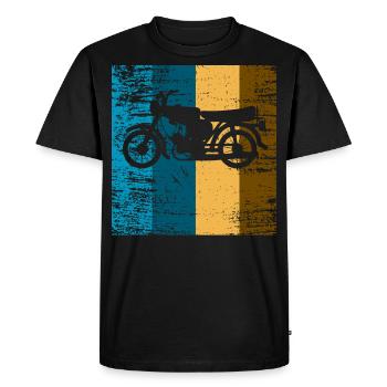 Moped Simson S51 - Men's Premium Organic T-Shirt - black - Front - Nico (187cm)