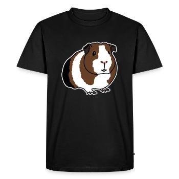 Cobaye, mignon, rongeur, petit, BD - T-shirt Premium bio Homme - noir - Devant - Nico (187cm)